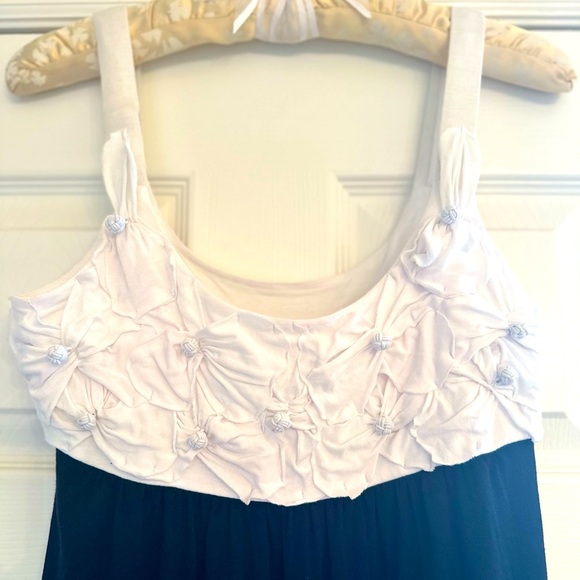 🌸3 for $20🌸 KISCHE Flowers & Buttons Babydoll Tank Top Womens Petite M Y2K - Picture 2 of 6